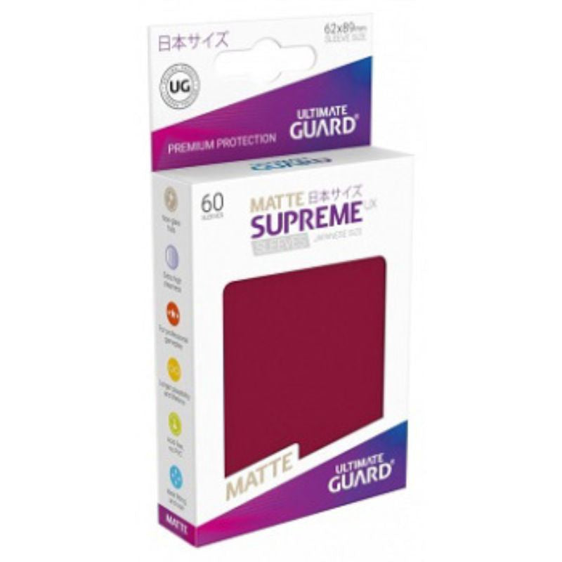 Ultimate Guard Sleeves Supreme Ux Small Matte Burgundy 60Ct