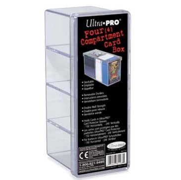 Ultra-Pro Storage Box - 4 Compartment Clear