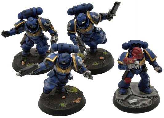 SPACE MARINES 4 Assault Intercessors #1 WELL PAINTED Warhammer 40K