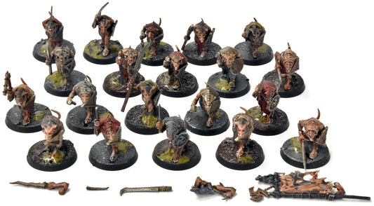 SKAVEN 20 Clanrats #5 WELL PAINTED Broken & Missing Bits Warhammer Sigmar