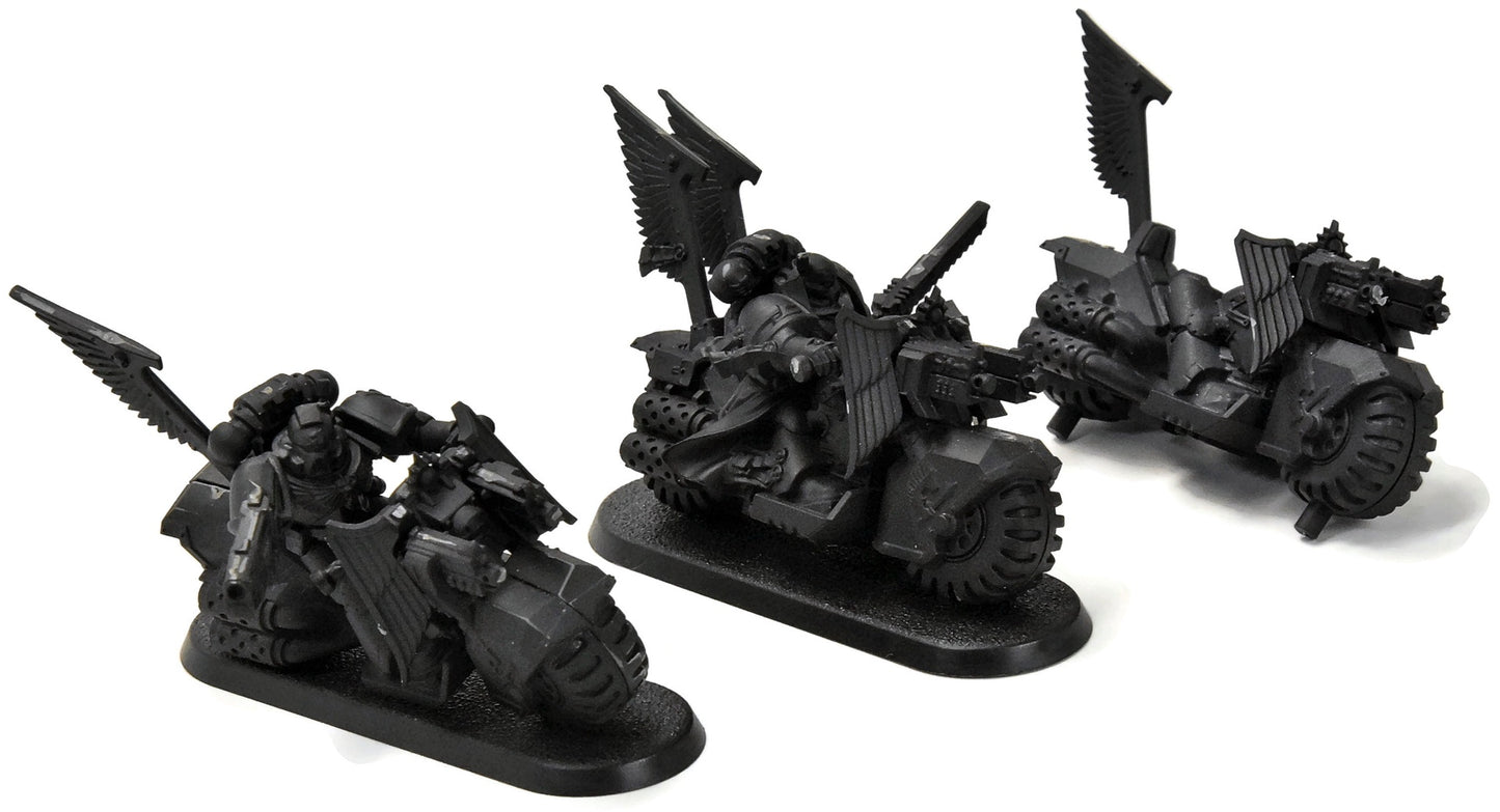 DARK ANGELS 3 Ravenwing Biker Squad #1 (1 incomplete) 40K