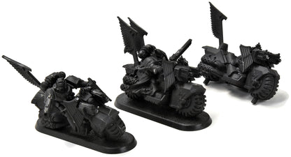 DARK ANGELS 3 Ravenwing Biker Squad #1 (1 incomplete) 40K