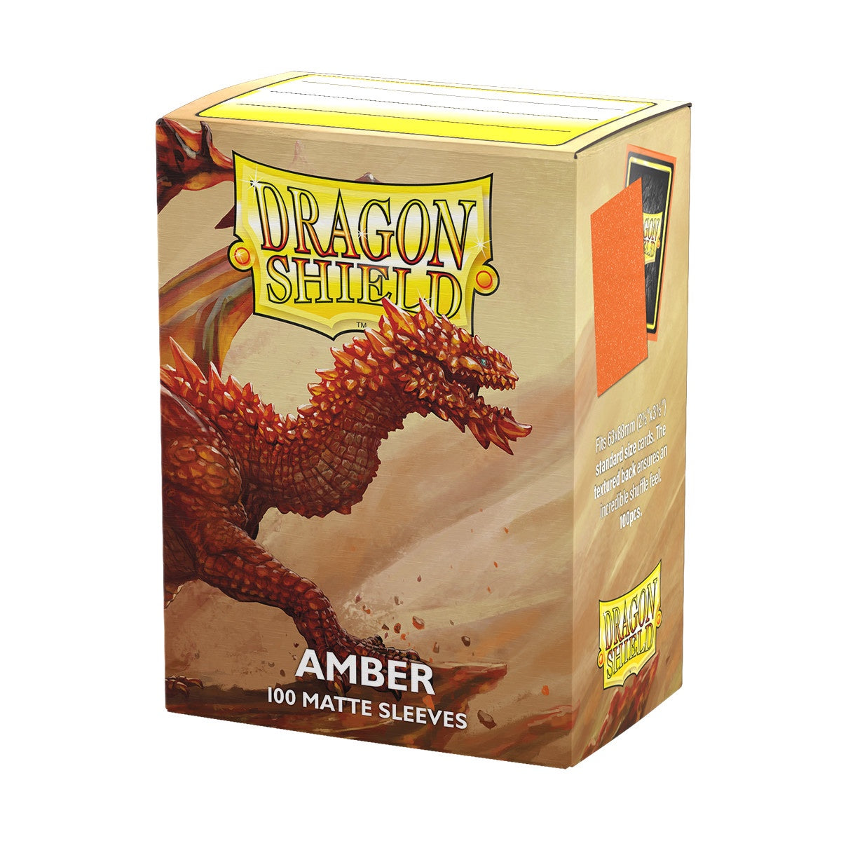 Dragon Shield Sleeves Matte Amber 100ct