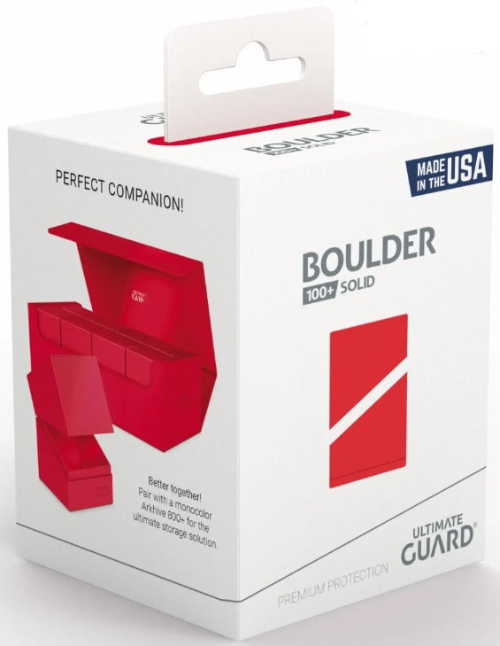Ultimate Guard Deck Case Boulder 100+ Solid Red