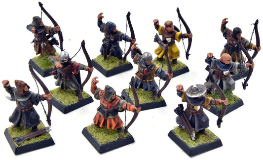 BRETONNIA 10 Peasant Bowmen #1 WELL PAINTED Warhammer Fantasy