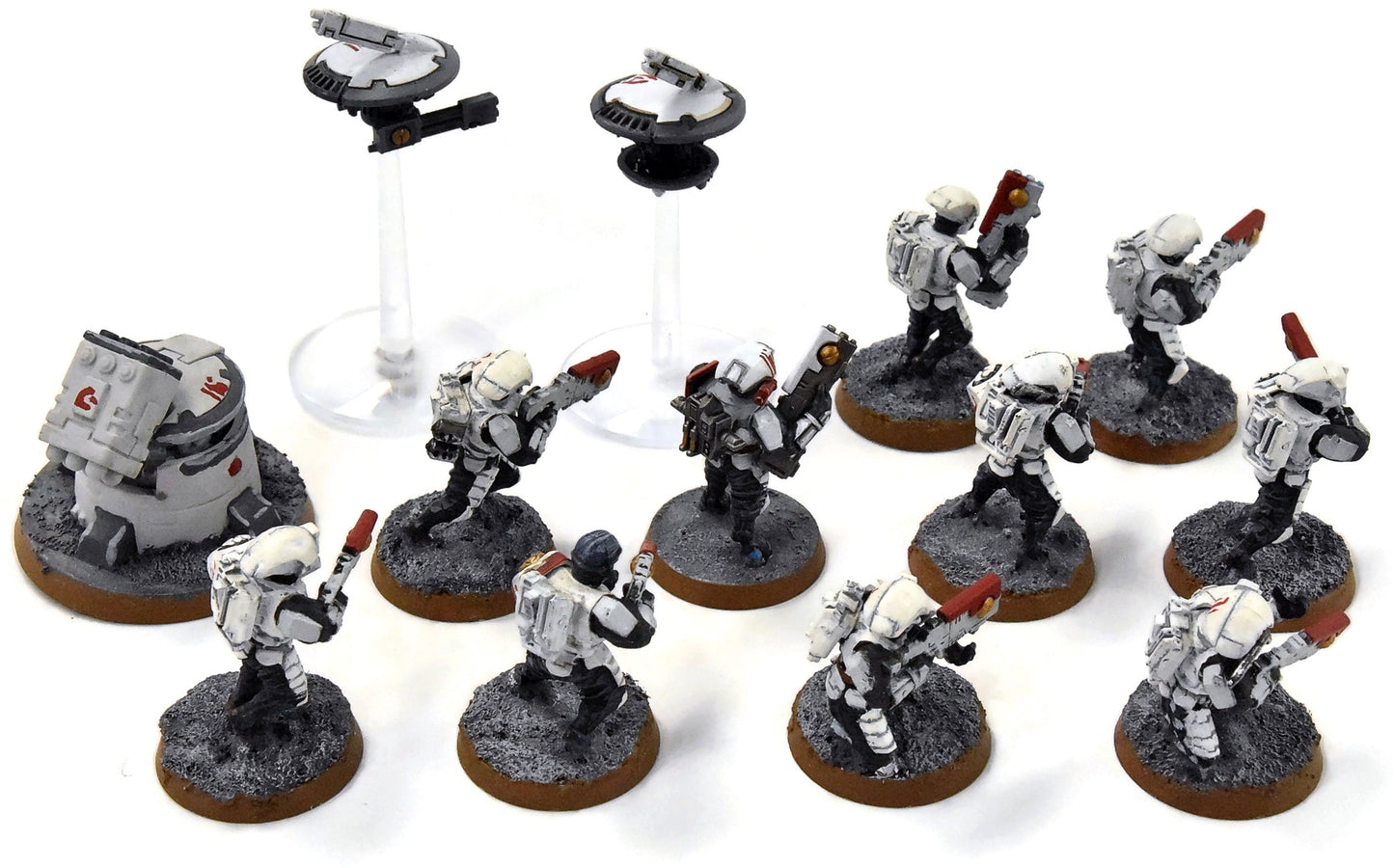 TAU EMPIRE 10 Breachers #2 WELL PAINTED Warhammer 40K