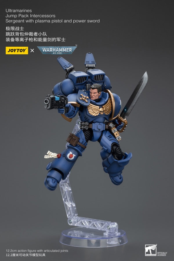 Jump Pack Intercessors Sergeant With Plasma Pistol And Power Sword Ultramarines