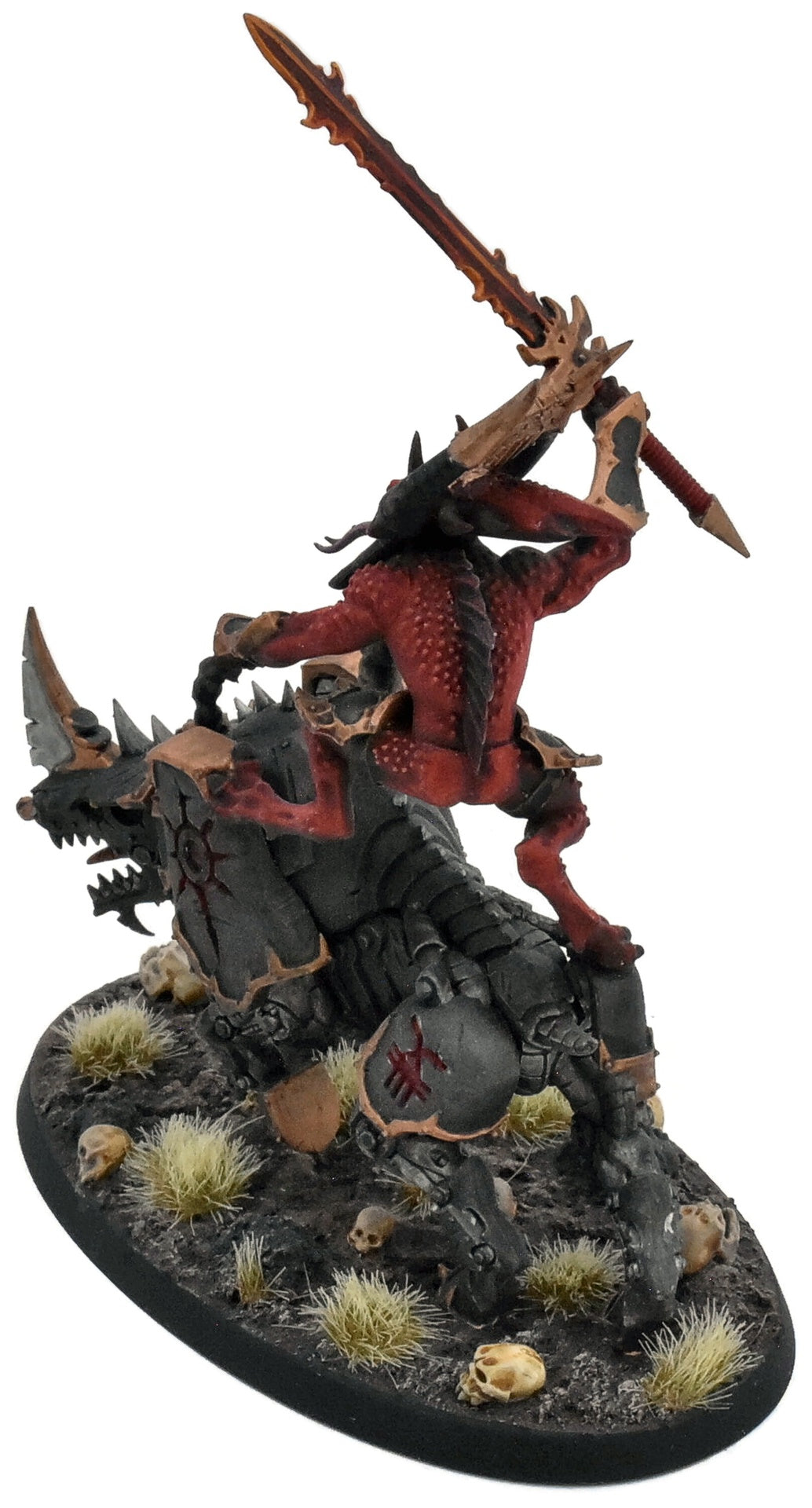CHAOS DAEMONS Herald on juggernaut converted #1 WELL PAINTED Warhammer 40K