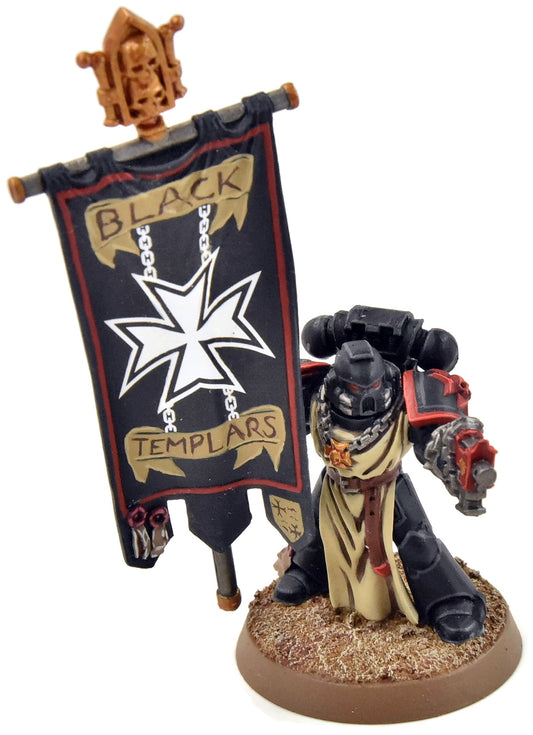 SPACE MARINES Ancient With Banner #1 Black Templars PRO PAINTED 40K