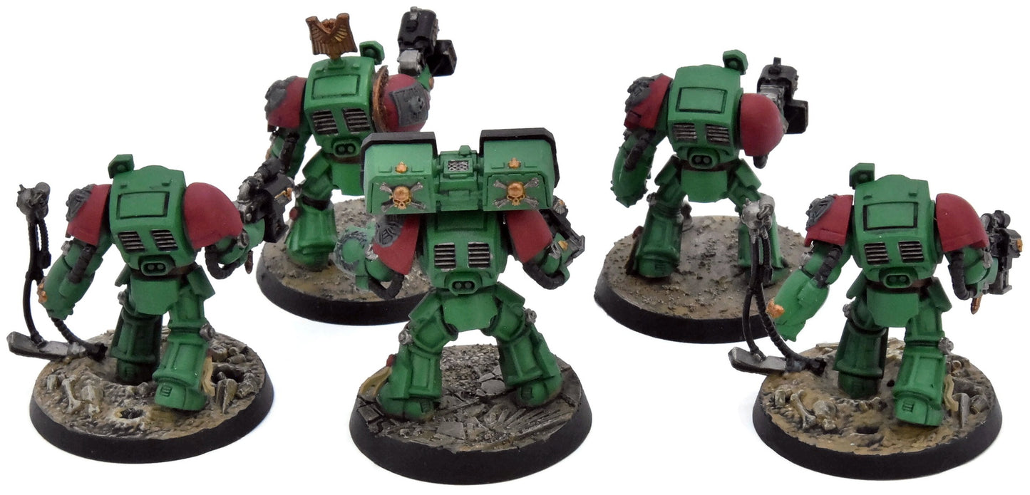 SPACE MARINES 5 Terminators #5 Warhammer 40K WELL PAINTED Salamanders
