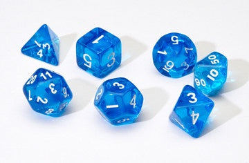 Sirius Dice Translucent Blue Resin 7-die Set