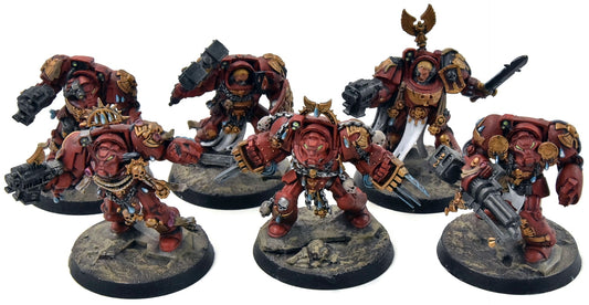 BLOOD ANGELS 6 Terminator Squad #1 WELL PAINTED Warhammer 40K