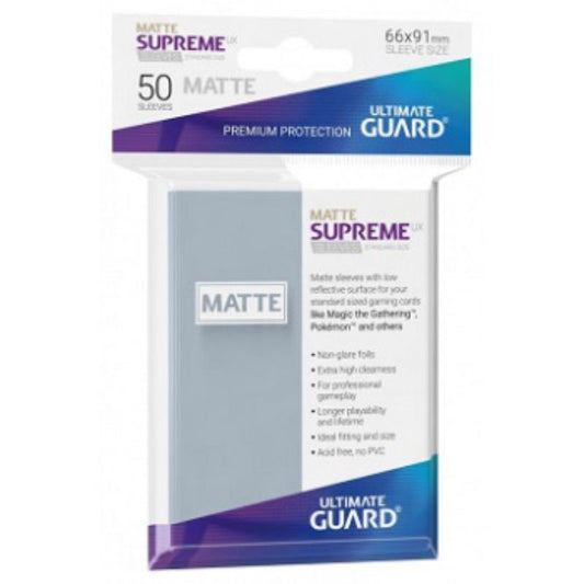 Ultimate Guard Sleeves Supreme Ux Matte Clear 50Ct