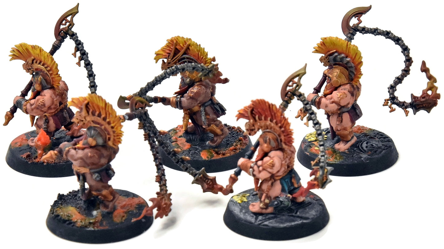 FYRESLAYERS 5 Hearthguard Berzerkers #1 WELL PAINTED Sigmar