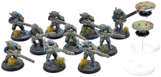 TAU EMPIRE 12 Strike Team #4 WELL PAINTED Warhammer 40K