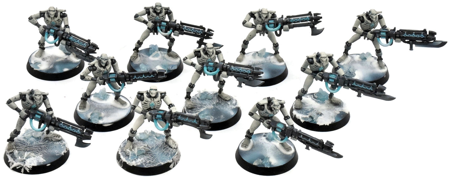 NECRONS 10 Necron Warriors #2 Warhammer 40K WELL PAINTED