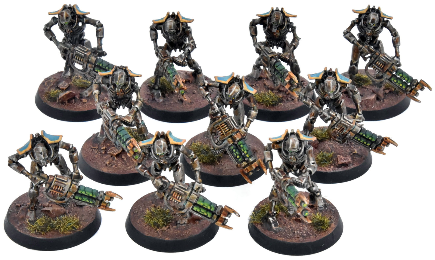 NECRONS 10 Warriors #2 WELL PAINTED Warhammer 40K 6339