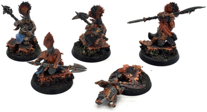 FYRESLAYERS 5 Hearthguard Berzerkers #1 WELL PAINTED Warhammer Sigmar 7448