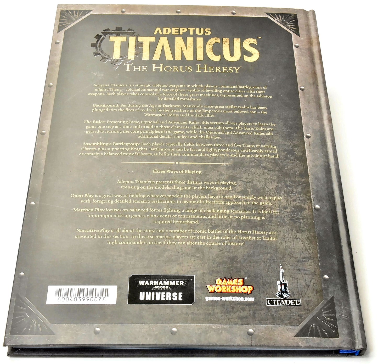 ADEPTUS TITANICUS The Horus Heresy Rulebook Warhammer 40K