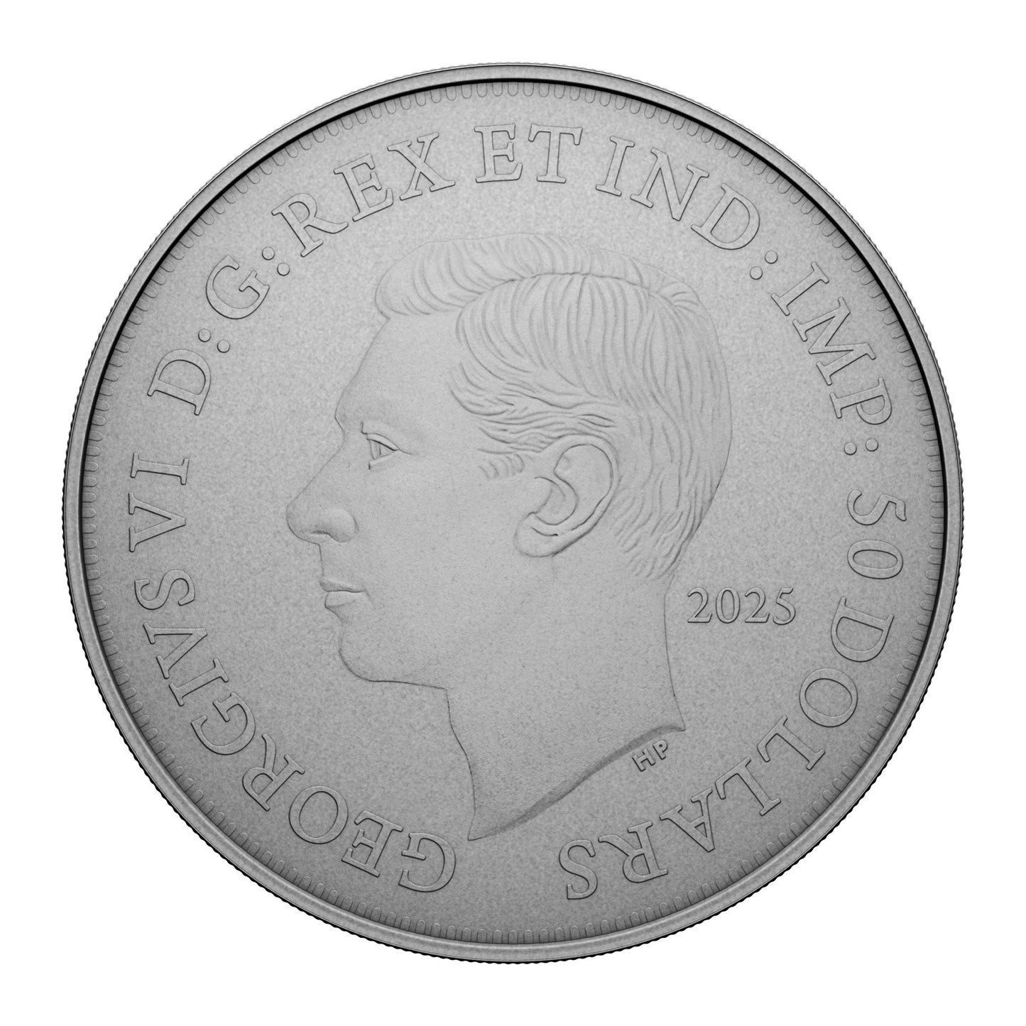 $50 Fine Silver Coin - Emanuel Hahn’S Original Sketch: Royal Visit 2025 (249380)
