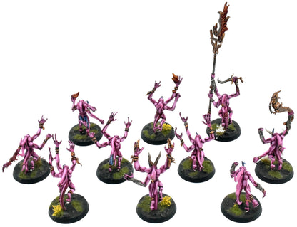 DISCIPLES OF TZEENTCH 10 Pink Horrors Of Tzeentch #1 COMMISSION PRO PAINTED 0119
