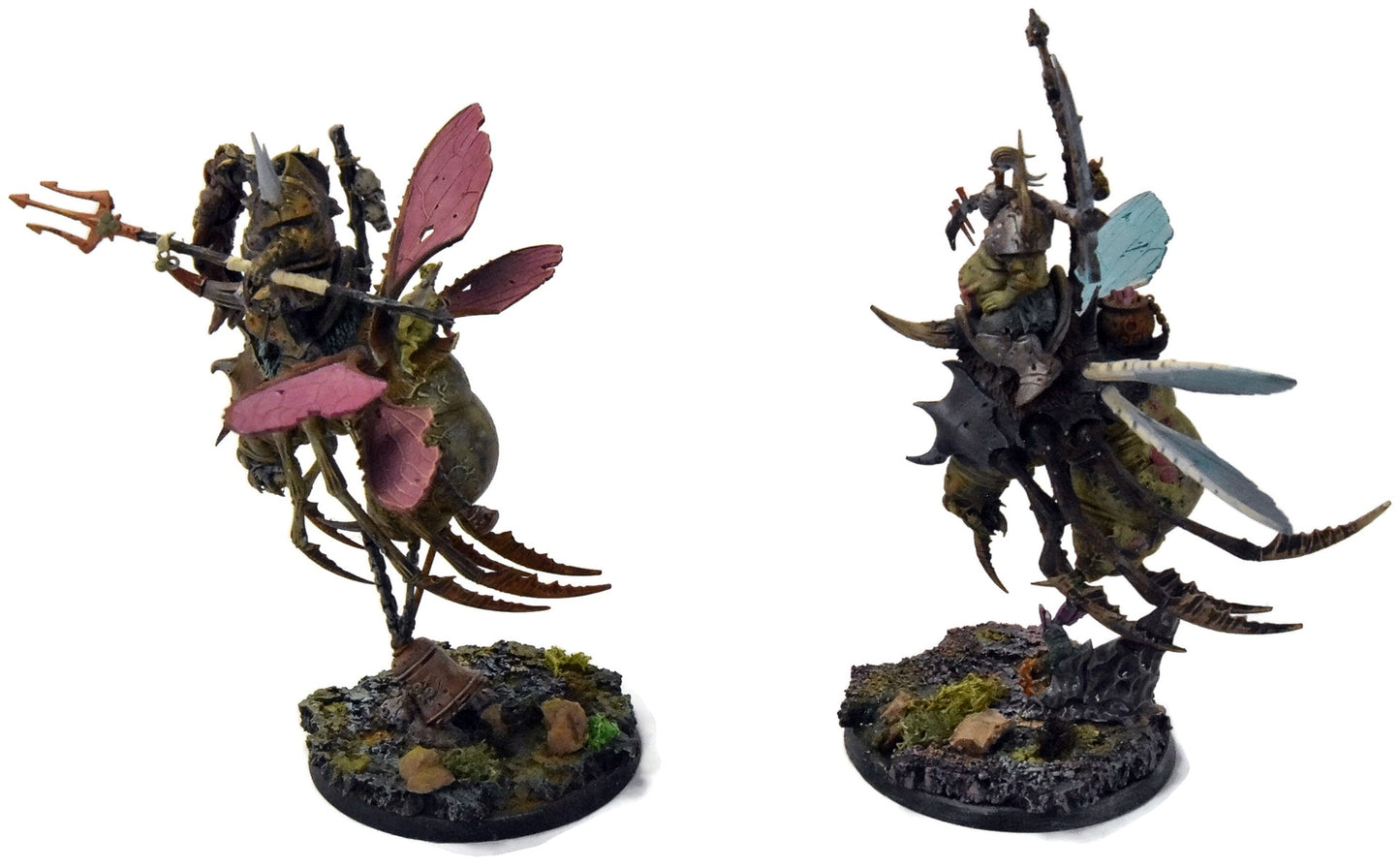 MAGGOTKIN OF NURGLE 2 Plague Drones #1 WELL PAINTED Sigmar Pusgoyle Blightlords