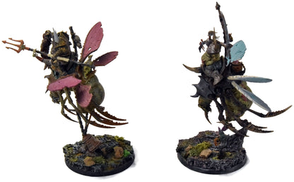 MAGGOTKIN OF NURGLE 2 Plague Drones #1 WELL PAINTED Sigmar Pusgoyle Blightlords