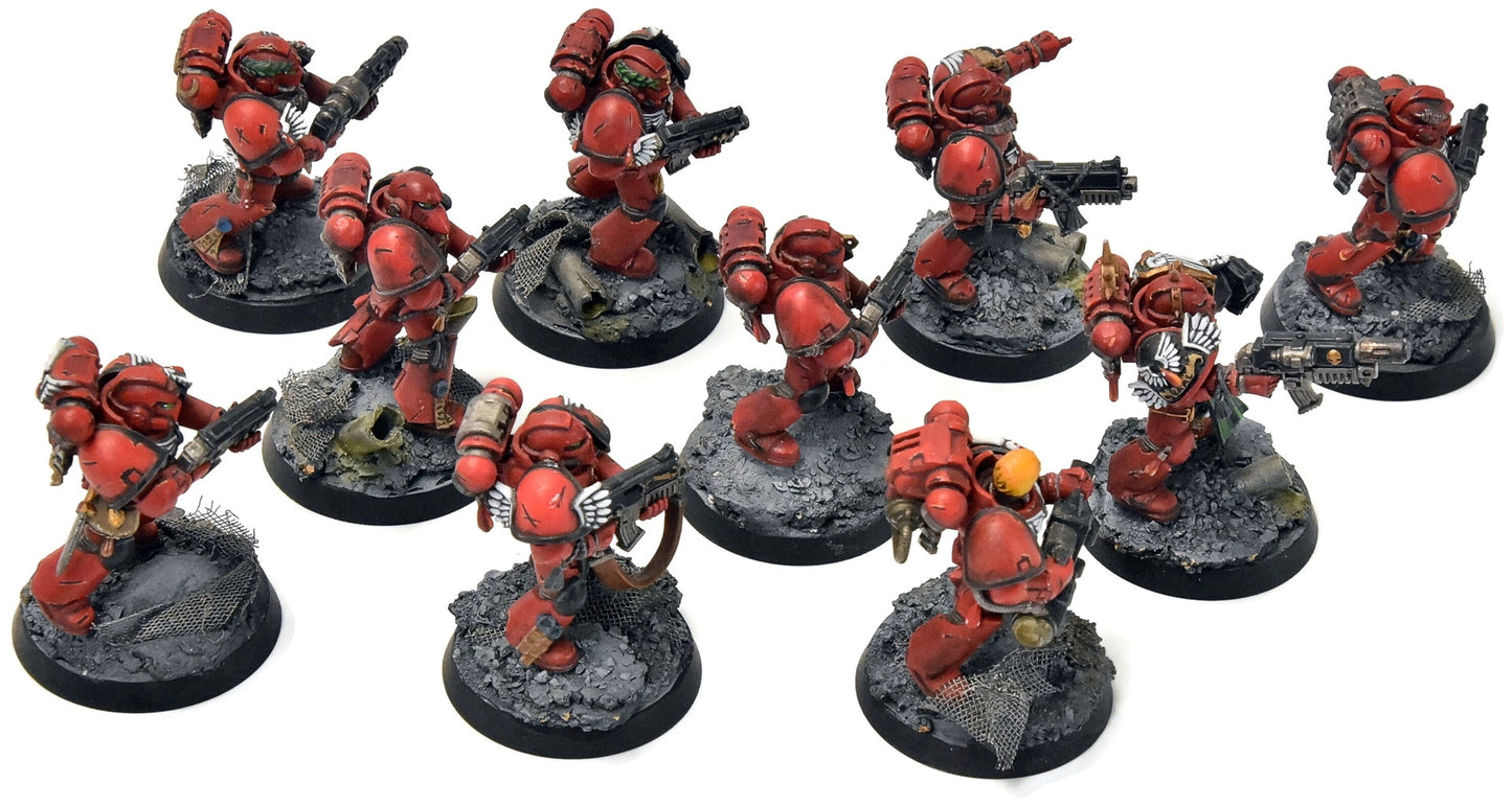 BLOOD ANGELS 10 Tactical Marines #21 PRO PAINTED Warhammer 40K