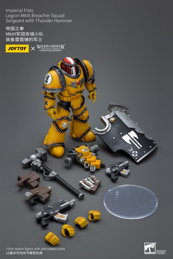 Legion MkIII Breacher Squad Sergeant with Thunder Hammer Imperial Fists Joy Toy