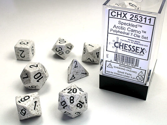 Speckled 7-Die Set Arctic Camo Chessex Dice (CHX25311)