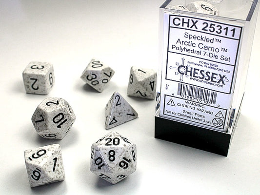 Speckled 7-Die Set Arctic Camo Chessex Dice (CHX25311)