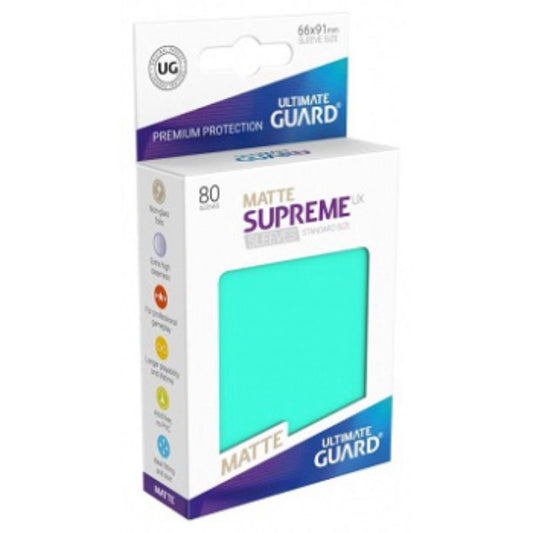 Ultimate Guard Sleeves Supreme Ux Matte Turquoise 80Ct
