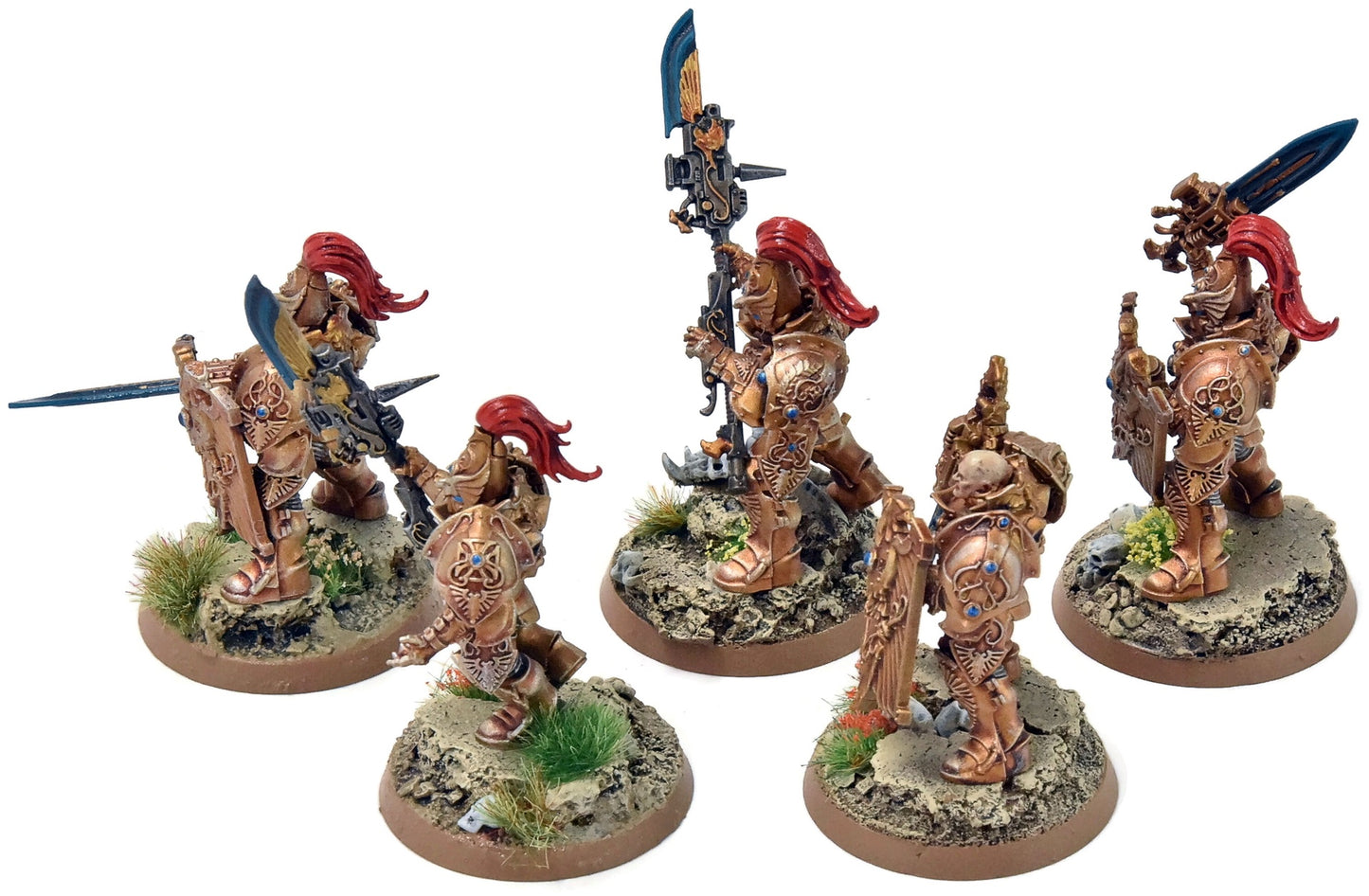 ADEPTUS CUSTODES 5 Custodian Guards Squad #2 PRO PAINTED Warhammer 40K