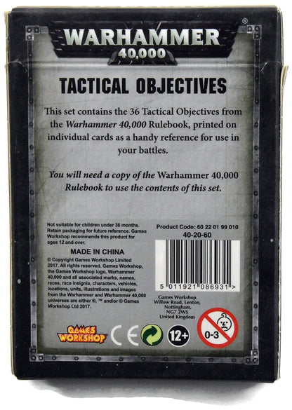 WARHAMMER Warhammer 40K Tactical Objectives Cards