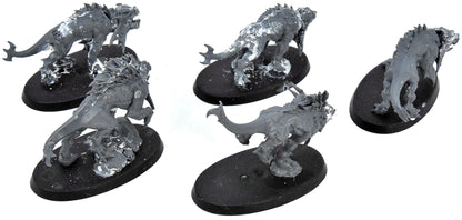 CHAOS DAEMONS 5 Flesh Hounds #4 Warhammer 40K Bad Condition
