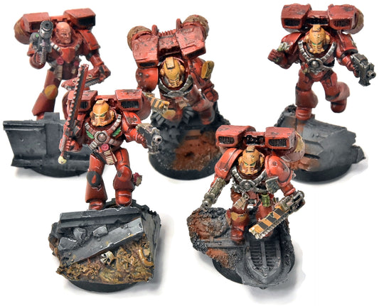BLOOD ANGELS 5 Assault Squad With Jump Pack #48 WELL PAINTED Warhammer 40K
