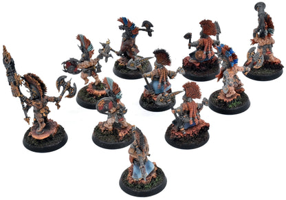 FYRESLAYERS 10 Vulkite Berzerkers #1 WELL PAINTED Warhammer Sigmar 1186