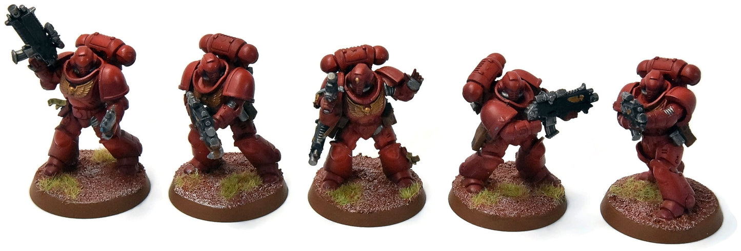 BLOOD ANGELS 5 Primaris Intercessors #3 WELL PAINTED Warhammer 40K