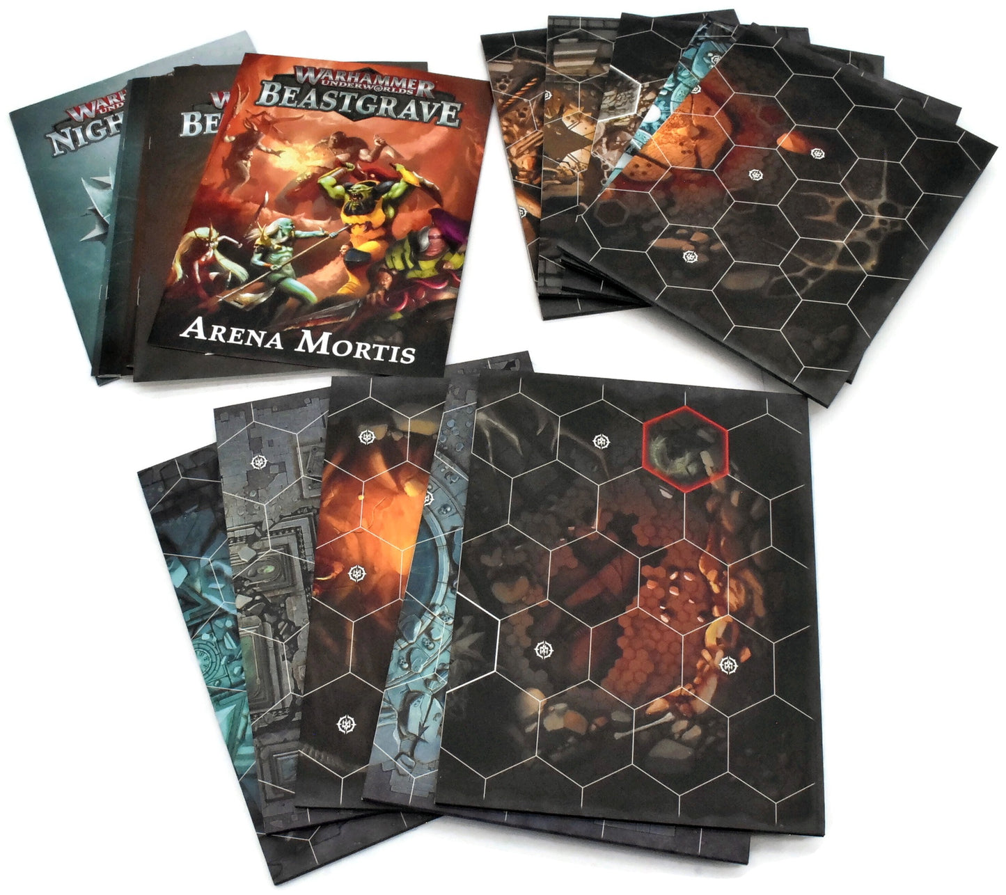 UNDERWORLDS Lot Of Game Boards And Rulebook #1 Sigmar In Shadespire Box