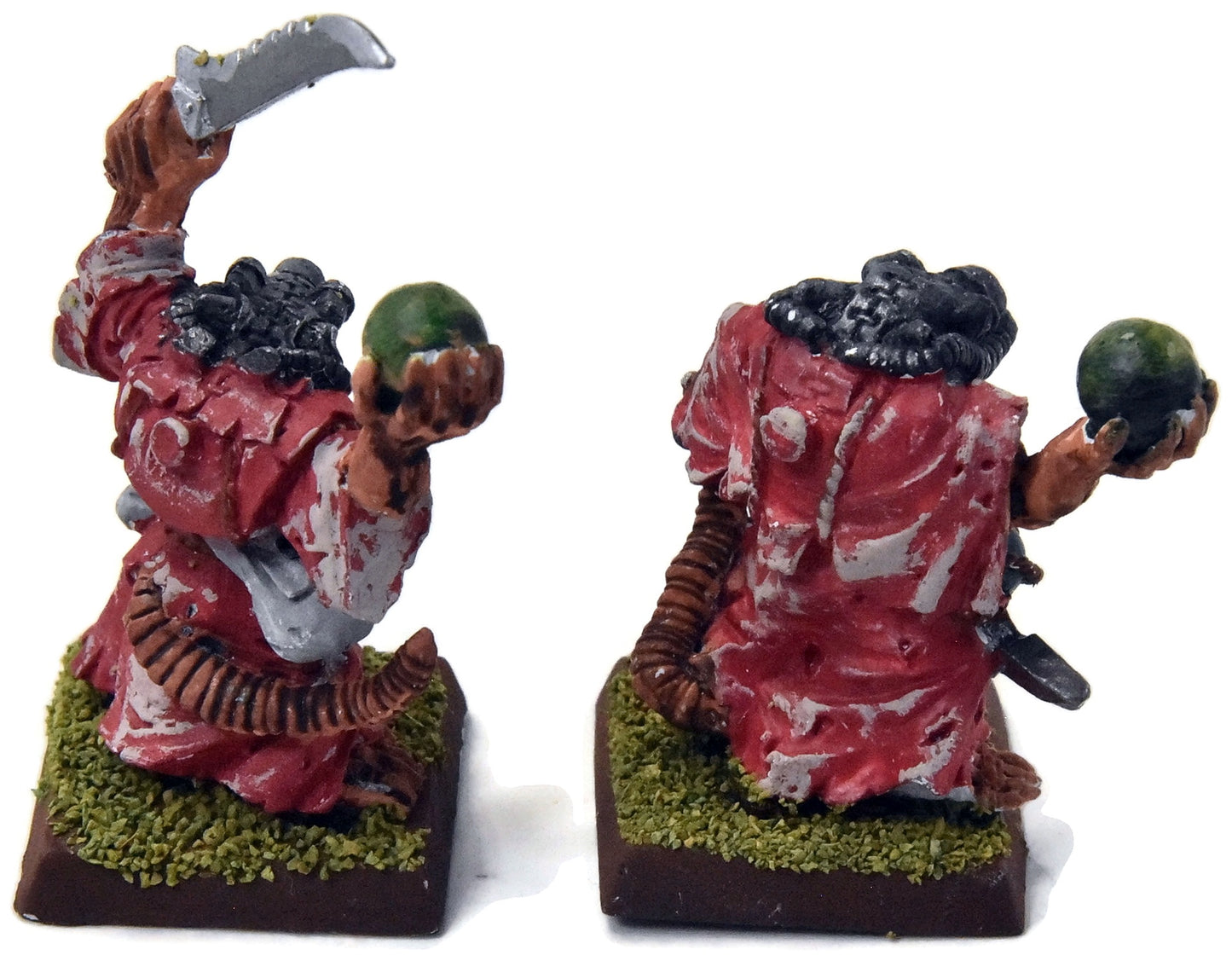 SKAVEN 2 Skryre Acolytes #9 METAL Warhammer Fantasy missing backpack