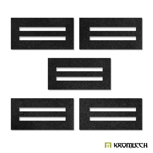 25mm X 50mm Rectangular Slotta Bases (5)