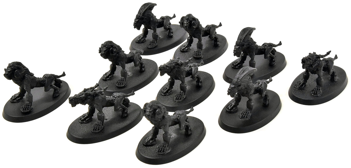 BEAST OF CHAOS 10 Chaos Warhounds Hound Beastmen #1 METAL Sigmar