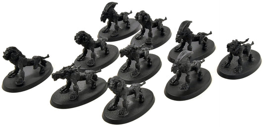 BEAST OF CHAOS 10 Chaos Warhounds Hound Beastmen #1 METAL Sigmar