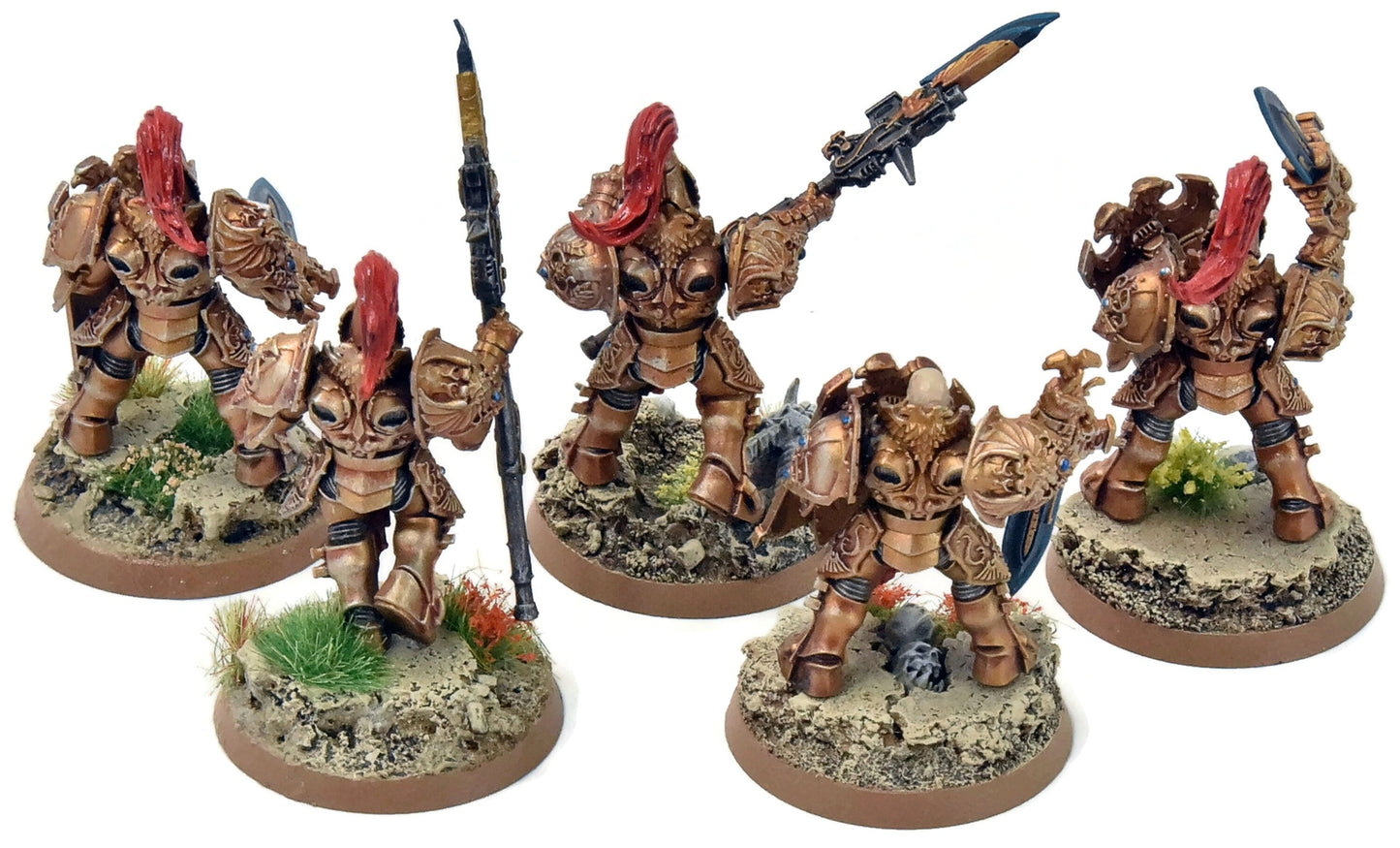 ADEPTUS CUSTODES 5 Custodian Guards Squad #2 PRO PAINTED Warhammer 40K