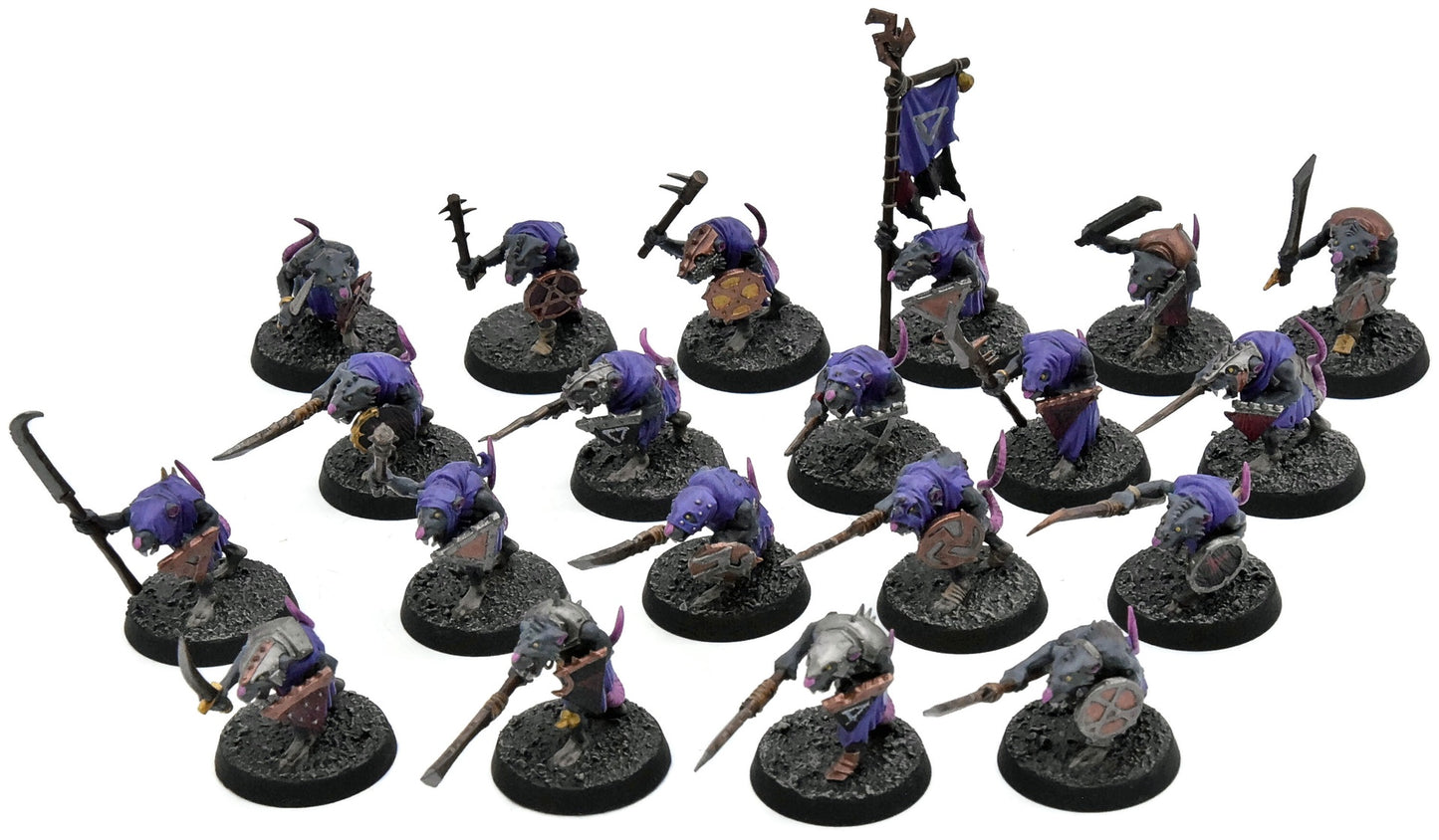 SKAVEN 20 Clanrats #1 WELL PAINTED Warhammer Sigmar