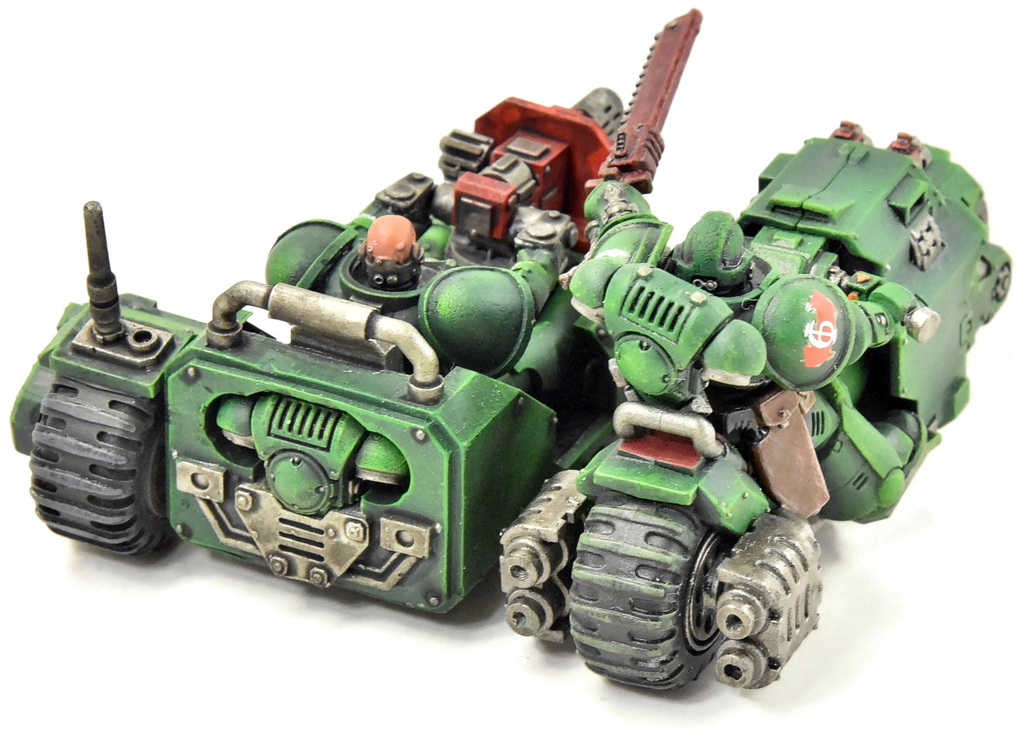 DARK ANGELS Attack Bike #1 WELL PAINTED Warhammer 40K Upgraded outrider