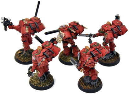 BLOOD ANGELS 5 Sternguard Veterans With Jump Pack #41 METAL WELL PAINTED 40K