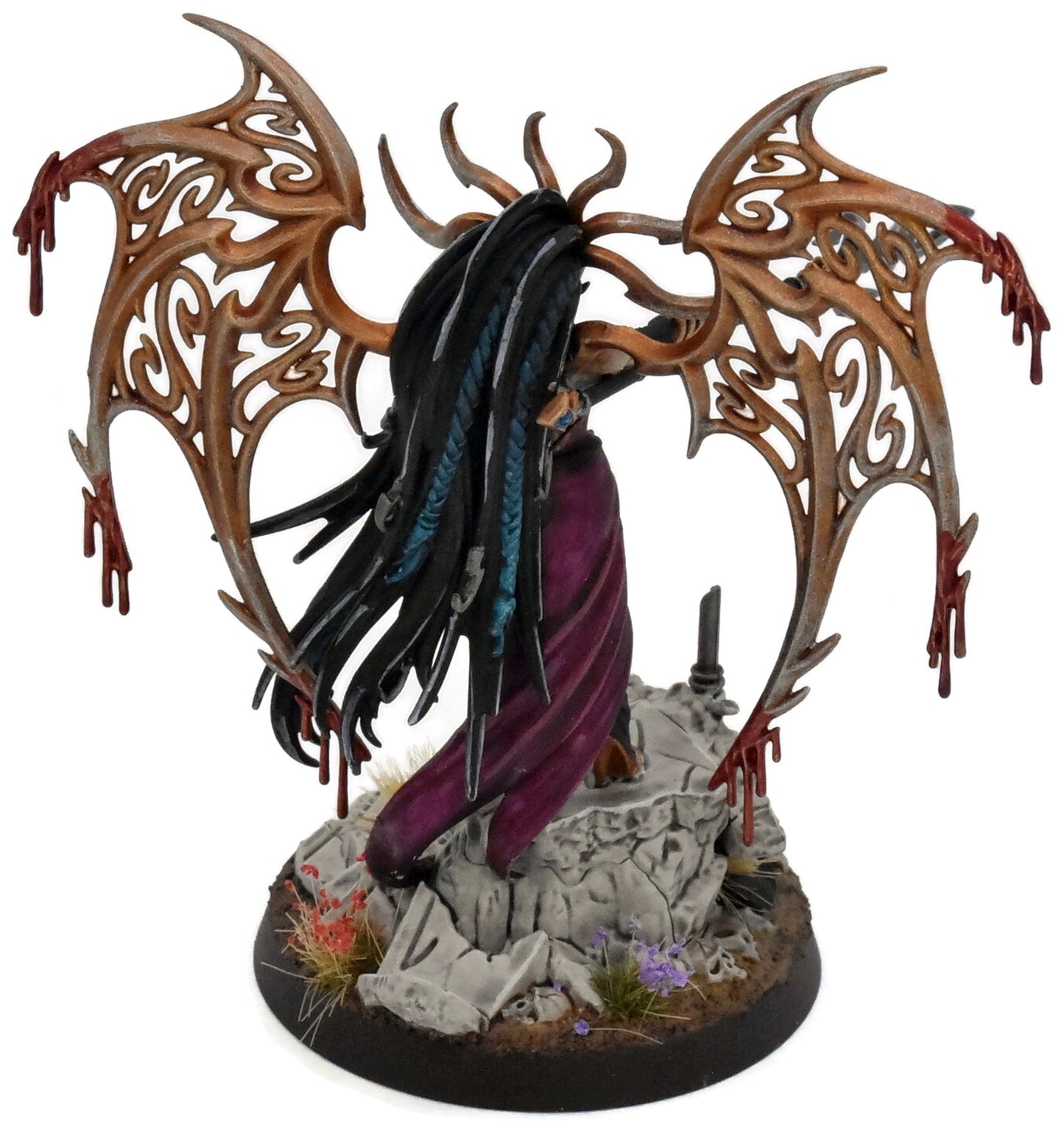 DAUGHTERS OF KHAINE Morathi Shadow Queen #2 WELL PAINTED Warhammer Sigmar