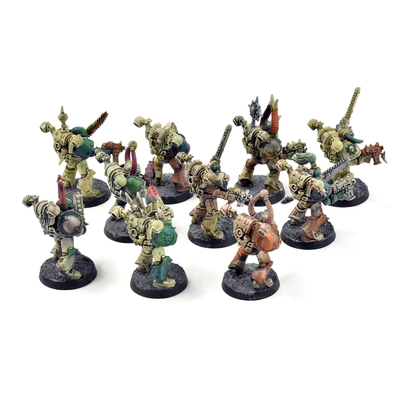 CHAOS SPACE MARINES 10 Chaos Space Marines #4 WELL PAINTED 40K