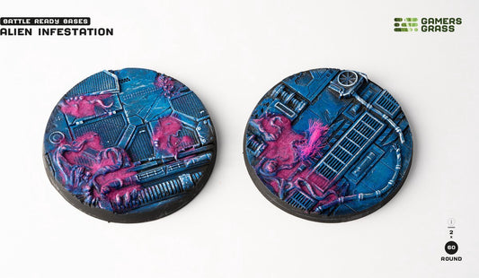 Alien Infestation Bases Round 60mm (x2)